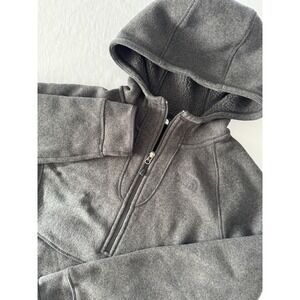 THE NORTH‎ FACE Women's 1/2 Zip Fleece Lined Hooded Sweatshirt/ Jacket Size M